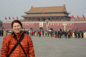 Helle-Karin Helstrand på den Himmelske Freds Plads