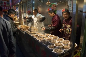 Mad på gaden ved Wangfujing