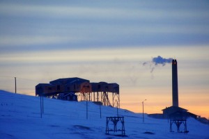 Edderkoppen - kulcentral ved Longyearbyen