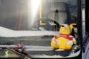 Peter Plyds i bus Longyearbyen