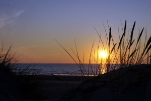 Solnedgang ved Rødhus Strand