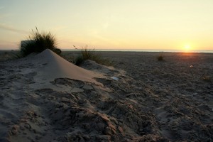 Solnedgang ved Rødhus Strand
