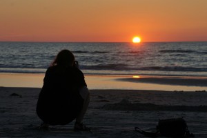 Solnedgang ved Rødhus Strand