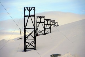 Tovbane til kulmine Longyearbyen