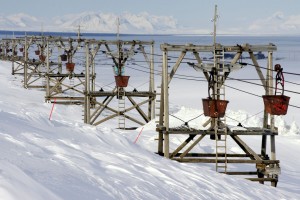 Tovbane til kulmine Longyearbyen