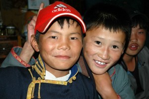 Unge drenge i Mongoliet