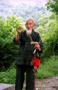 Yangshuo 1995 - Gammel mand med skæg