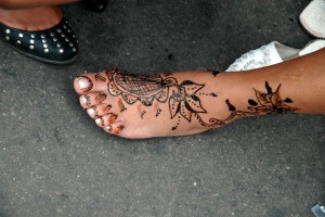 Henna-tatovering på fod, Paris