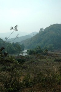 Landsby ved Kok-floden, Thailand