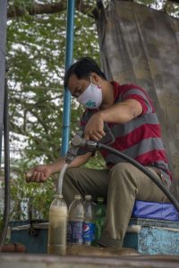 Flydende benzintank, Flydende marked /Floating Market, Can Tho, Mekong-deltaet
