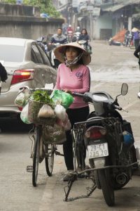 Grøntsager på cykel, Hanoi