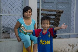 Fattigt kvarter i Can Tho i Mekongdeltaet