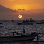 Sanur, Bali: Solen står op over stranden